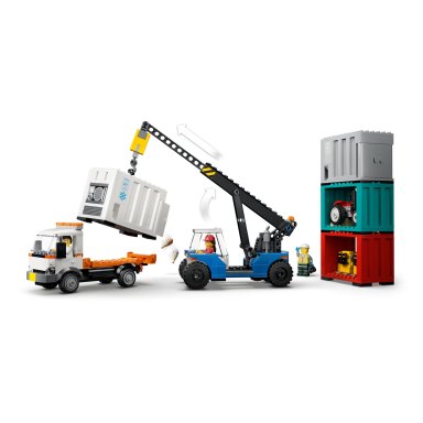 LEGO 60509 Trains Portowy pociąg towarowy, dźwig i ciężarówka – zdjęcie