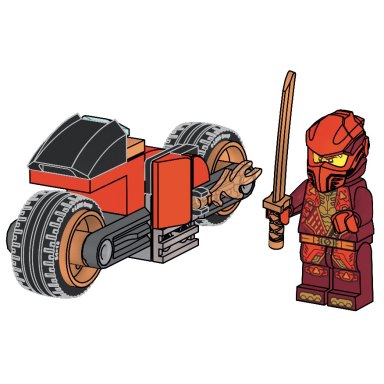 LEGO 951466 Ninjago Kai with Motorcycle – zdjęcie