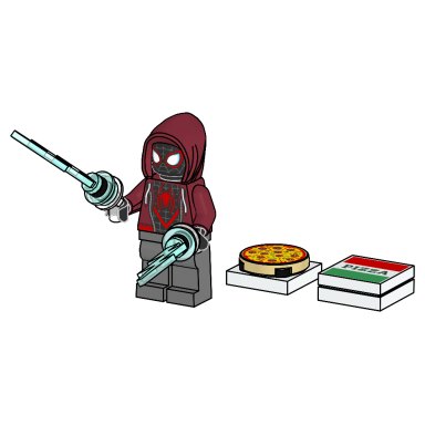 LEGO 682503 Spider-Man Miles Morales with Pizza – zdjęcie