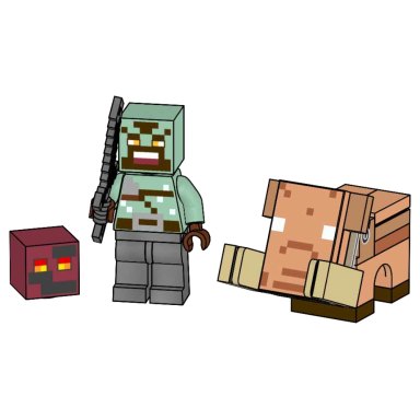 LEGO 662503 Minecraft Orc Warrior with Baby Hoglin and Magma Cube – zdjęcie
