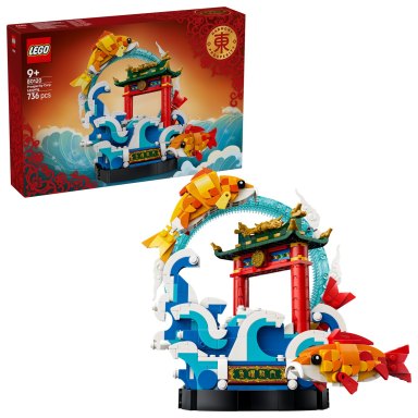 LEGO 80120 Chinese Traditional Festivals Karp przeskakujący przez Smoczą Bramę – zdjęcie
