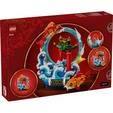LEGO 80120 Chinese Traditional Festivals Karp przeskakujący przez Smoczą Bramę – zdjęcie