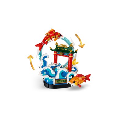 LEGO 80120 Chinese Traditional Festivals Karp przeskakujący przez Smoczą Bramę – zdjęcie