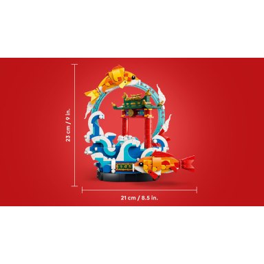 LEGO 80120 Chinese Traditional Festivals Karp przeskakujący przez Smoczą Bramę – zdjęcie