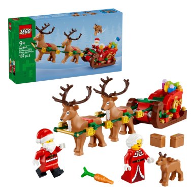 LEGO 40866 Christmas Gwiazdkowa przygoda Mikołaja na saniach – zdjęcie