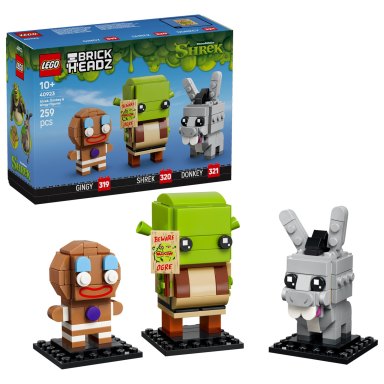 LEGO 40923 Brickheadz Figurki Shreka, Osła i Ciastka – zdjęcie