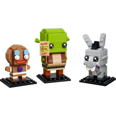 LEGO 40923 Brickheadz Figurki Shreka, Osła i Ciastka