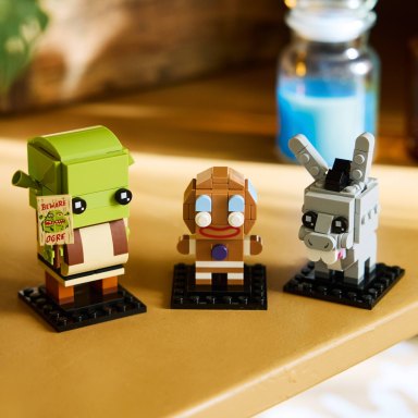LEGO 40923 Brickheadz Figurki Shreka, Osła i Ciastka – zdjęcie