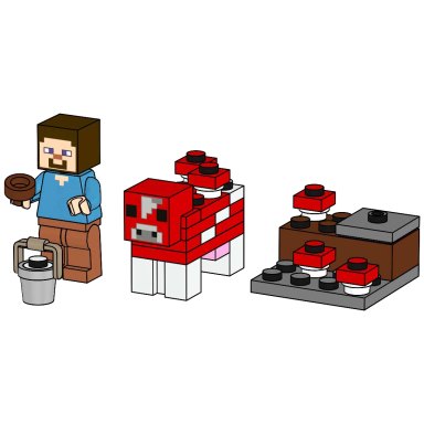 LEGO 662407 Minecraft Steve and Mooshroom – zdjęcie