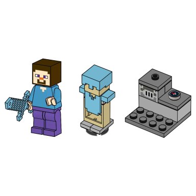 LEGO 662317 Minecraft Steve with Armor Stand and Blast Furnace