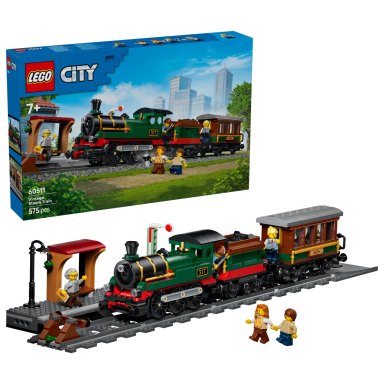 LEGO 60511 Trains Retro pociąg z lokomotywą parową – zdjęcie