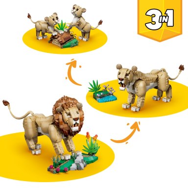 LEGO 31386 Creator 3-in-1 Dzikie zwierzęta: Dumny lew – zdjęcie