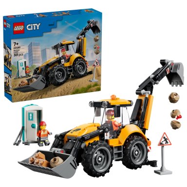 LEGO 60480 Construction Żółta koparko-ładowarka – zdjęcie