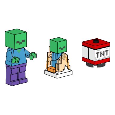 LEGO 662403 Minecraft Zombie with Burning Baby Zombie and TNT