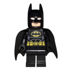 Minifigurka LEGO Batman, Black Suit, Black Cape and Cowl, Yellow Batman Logo (56630 Cape) (3626b Head)