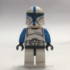 Minifigurka LEGO Clone Trooper Lieutenant, Dark Azure Markings, Plain Legs