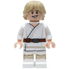 Minifigurka LEGO Luke Skywalker, White Robe, White Legs, Cheek Lines