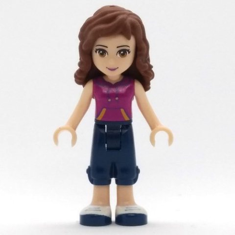 Minifigurka LEGO Olivia - Magenta Top, Dark Blue Shorts