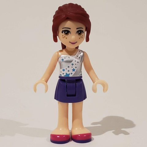 Minifigurka LEGO Tina - White/Silver Top, Dark Purple Skirt