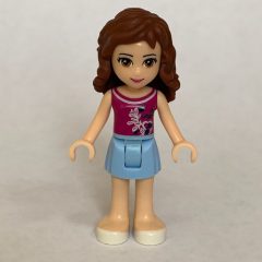 Minifigurka LEGO Olivia - Magenta Top, Bright Light Blue Skirt