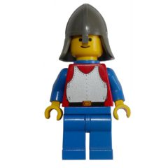 Minifigurka LEGO Knight (Breastplate on Red) - Blue Legs, Dark Gray Neck-Protector, Plastic Cape