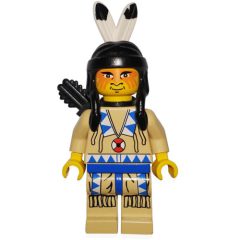 Minifigurka LEGO Indian - Tan Clothing, Blue Trim, Quiver