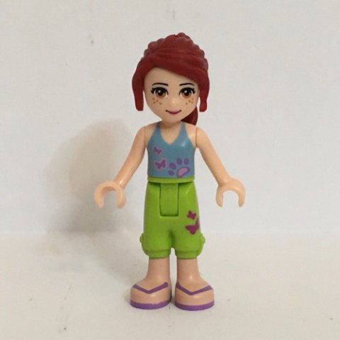 Minifigurka LEGO Mia - Medium Blue Top, Lime Shorts