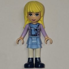 Minifigurka LEGO Stephanie - Lavender Jacket, Scarf, Light Aqua Skirt