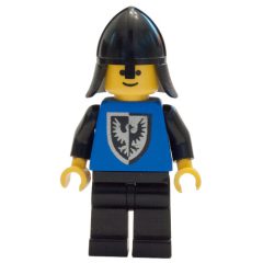 Minifigurka LEGO Knight (Black Falcon) - Black Legs, Black Hips, Rounded Shield, Neck-Protector, 3626a