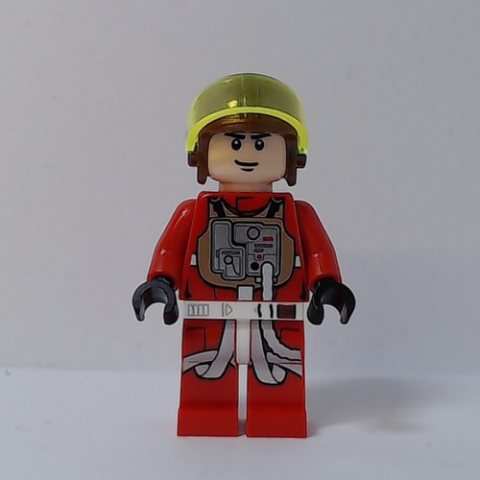 Minifigurka LEGO Rebel Pilot B-wing, Red Flight Suit, Reddish Brown Helmet