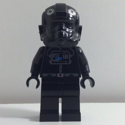 Minifigurka LEGO TIE Pilot, Plain Legs, Plain Black Head (87556 Helmet)