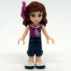 Minifigurka LEGO Olivia - Magenta Top, Dark Blue Trousers, Bow