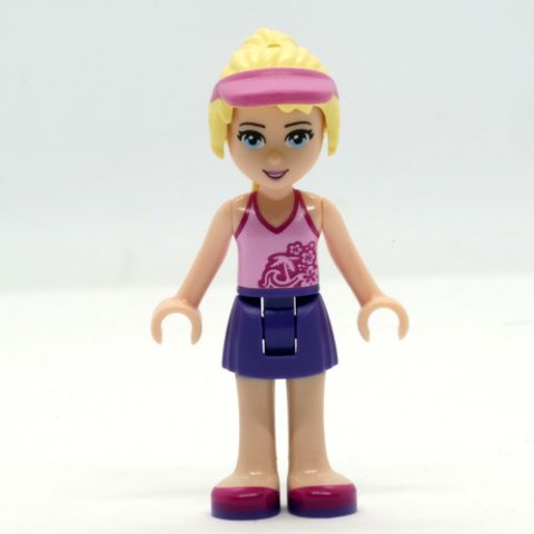 Minifigurka LEGO Stephanie - Bright Pink Top, Dark Purple Skirt
