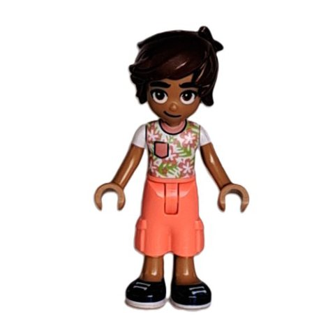Minifigurka LEGO Leo - White/Coral Top, Coral Pants