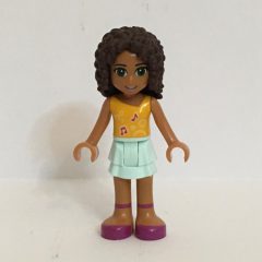 Minifigurka LEGO Andrea - Bright Light Orange Top, Light Aqua Skirt