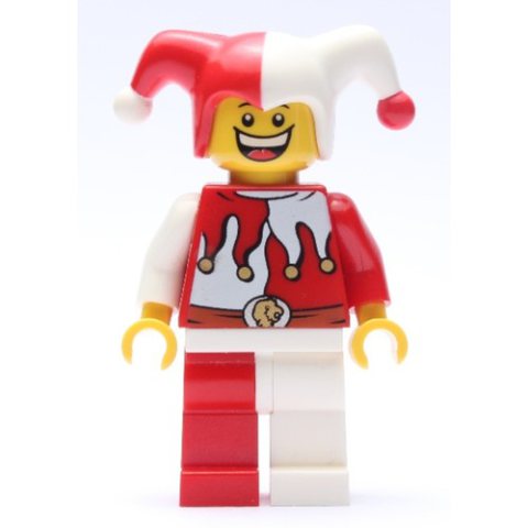 Minifigurka LEGO Jester, Red and White