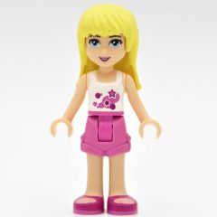 Minifigurka LEGO Stephanie - White Top, Dark Pink Skirt