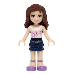 Minifigurka LEGO Olivia - White Top, Dark Blue Skirt