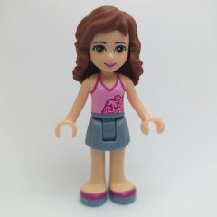 Minifigurka LEGO Olivia - Bright Pink Top, Sand Blue Skirt