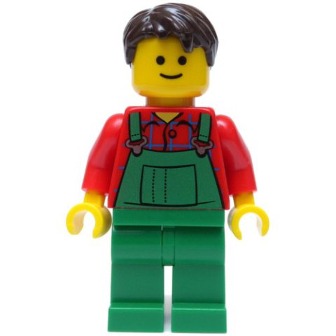 Minifigurka LEGO Farmer in Green Overalls