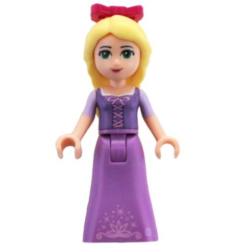 Minifigurka LEGO Rapunzel - Medium Lavender Dress, Magenta Bow