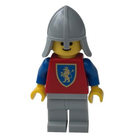 Minifigurka LEGO Knight (Crusader Lion) - Light Bluish Gray Legs, Neck-Protector