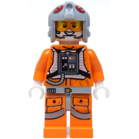 Minifigurka LEGO Rebel Pilot Snowspeeder, Orange Flight Suit, Light Bluish Gray Helmet