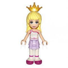 Minifigurka LEGO Stephanie - White Top, Lavender Skirt