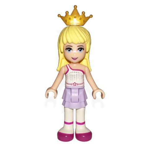 Minifigurka LEGO Stephanie - White Top, Lavender Skirt