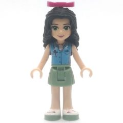 Minifigurka LEGO Emma - Medium Azure Vest, Sand Green Skirt
