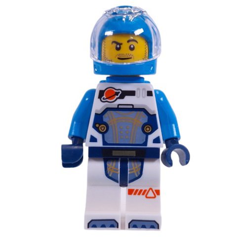 Minifigurka LEGO Astronaut, White and Dark Azure Spacesuit, Dark Azure Backpack and Helmet, Stubble Beard