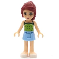 Minifigurka LEGO Mia - Lime Top, Bright Light Blue Skirt