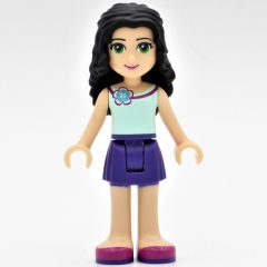 Minifigurka LEGO Emma - Light Aqua Top, Dark Purple Skirt