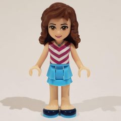 Minifigurka LEGO Olivia - White/Magenta Top, Medium Azure Skirt